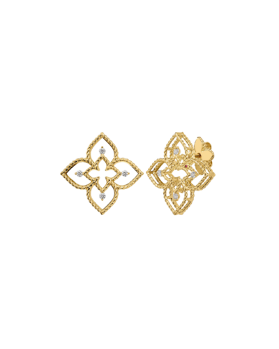 Roberto Coin Princess Flower Open Frame Stud Earrings