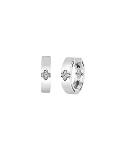 Roberto Coin Love in Verona Diamond Hoop Earrings