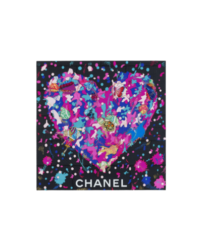 Black Graffiti Heart Channel 26X26