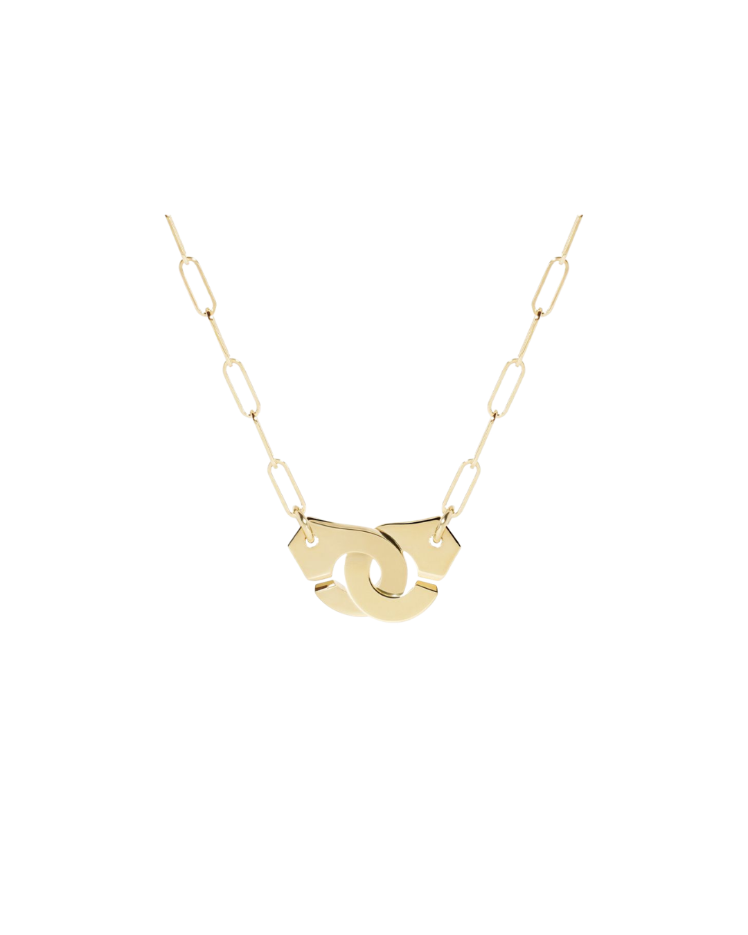Dinh Van Menottes R10 18KYG Mixed Link Chain Necklace