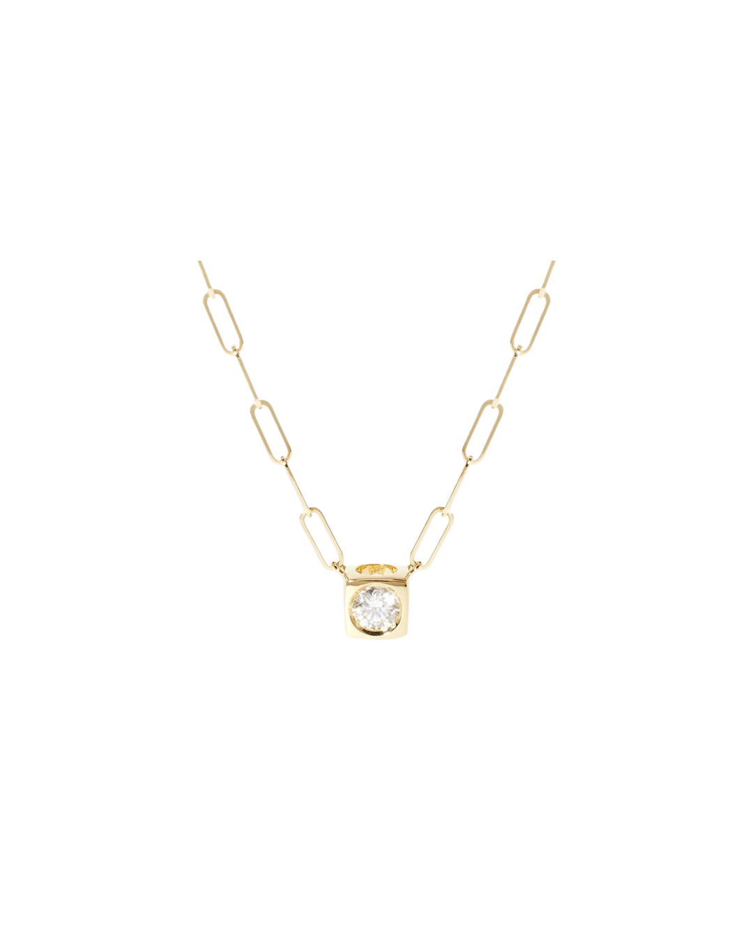 Dinh Van Le Cube Diamond Necklace in 18K Yellow Gold