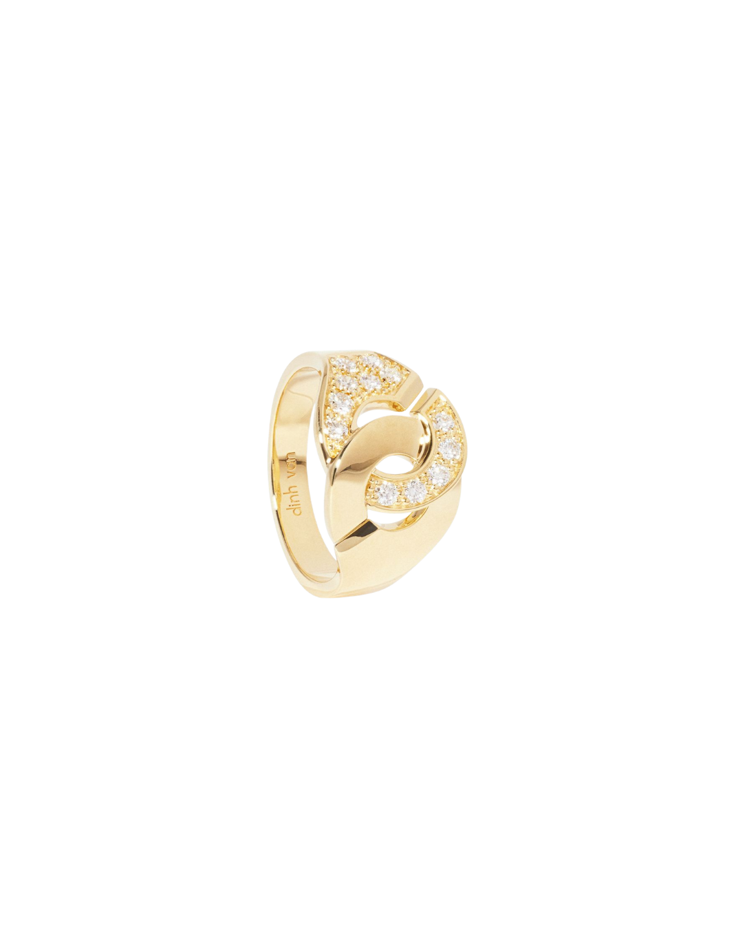 Dinh Van Menottes 18K Yellow Gold with Diamond 0.31 Carats Ring