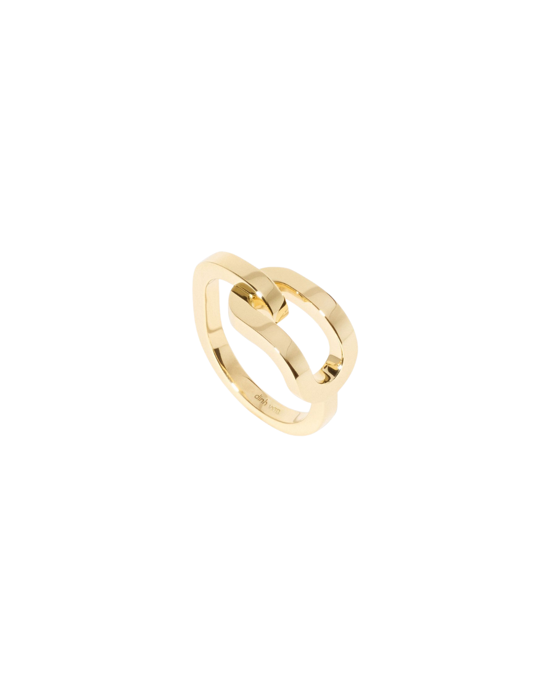 Dinh Van 18K Yellow Gold Maillon Large Ring Size 6