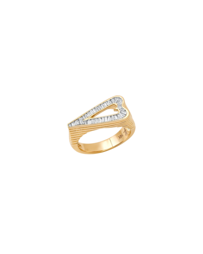 Helena Rose's 14KYG Grandsize Encrusted Heart Ring with Diamonds
