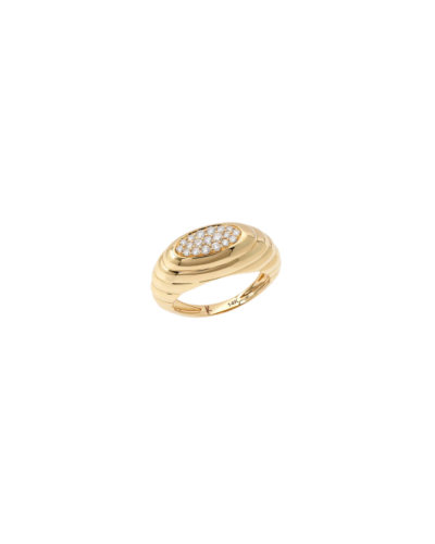Helena Rose's 14KYG Petite Pave Current Ring with Diamonds