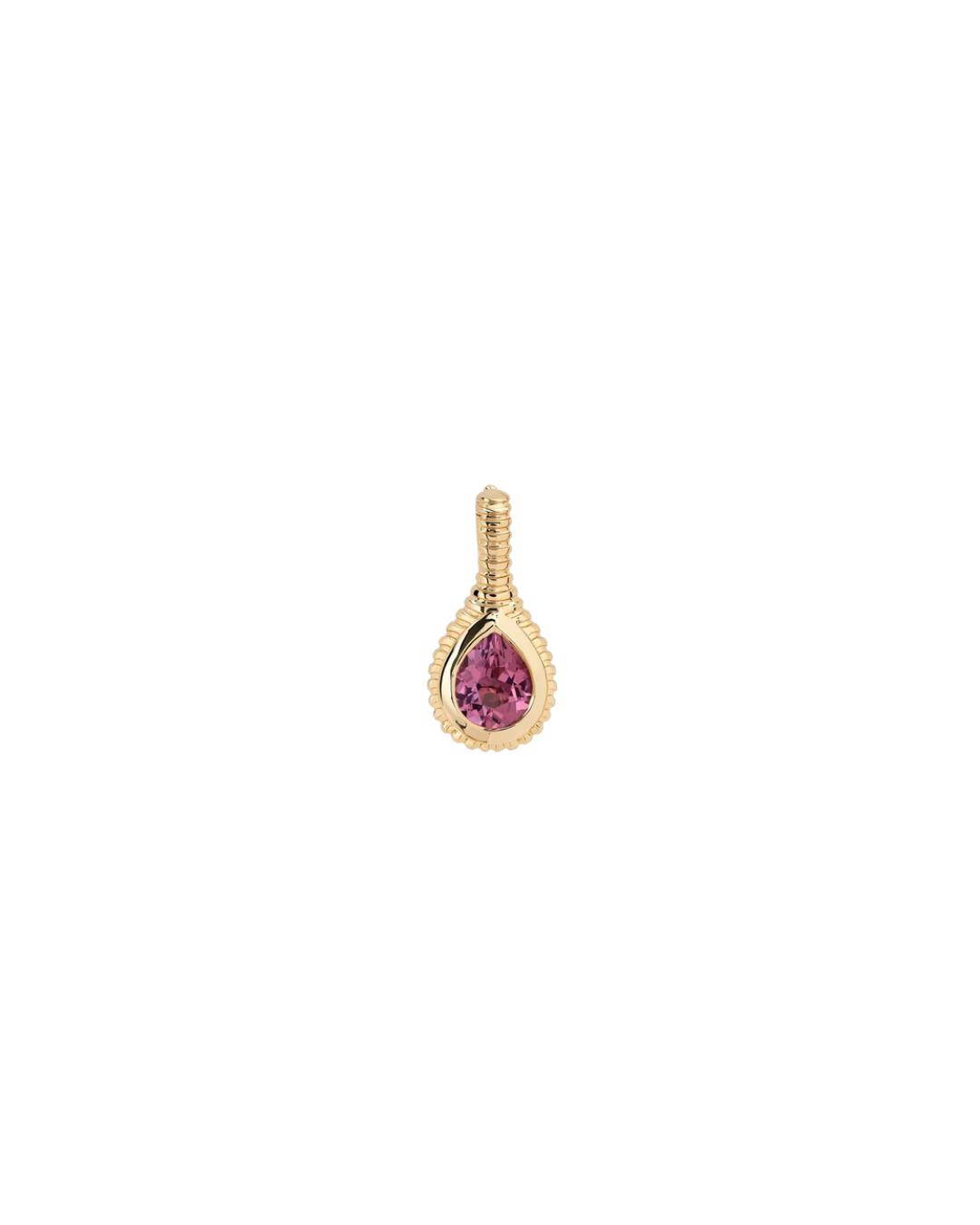 Helena Rose's 14KYG Ripple Drop Pendant with Pink Tourmaline