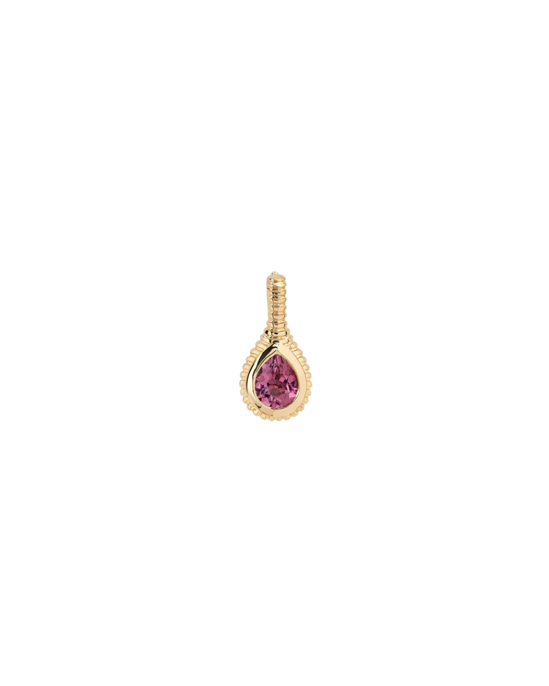 Helena Rose's 14KYG Ripple Drop Pendant with Pink Tourmaline