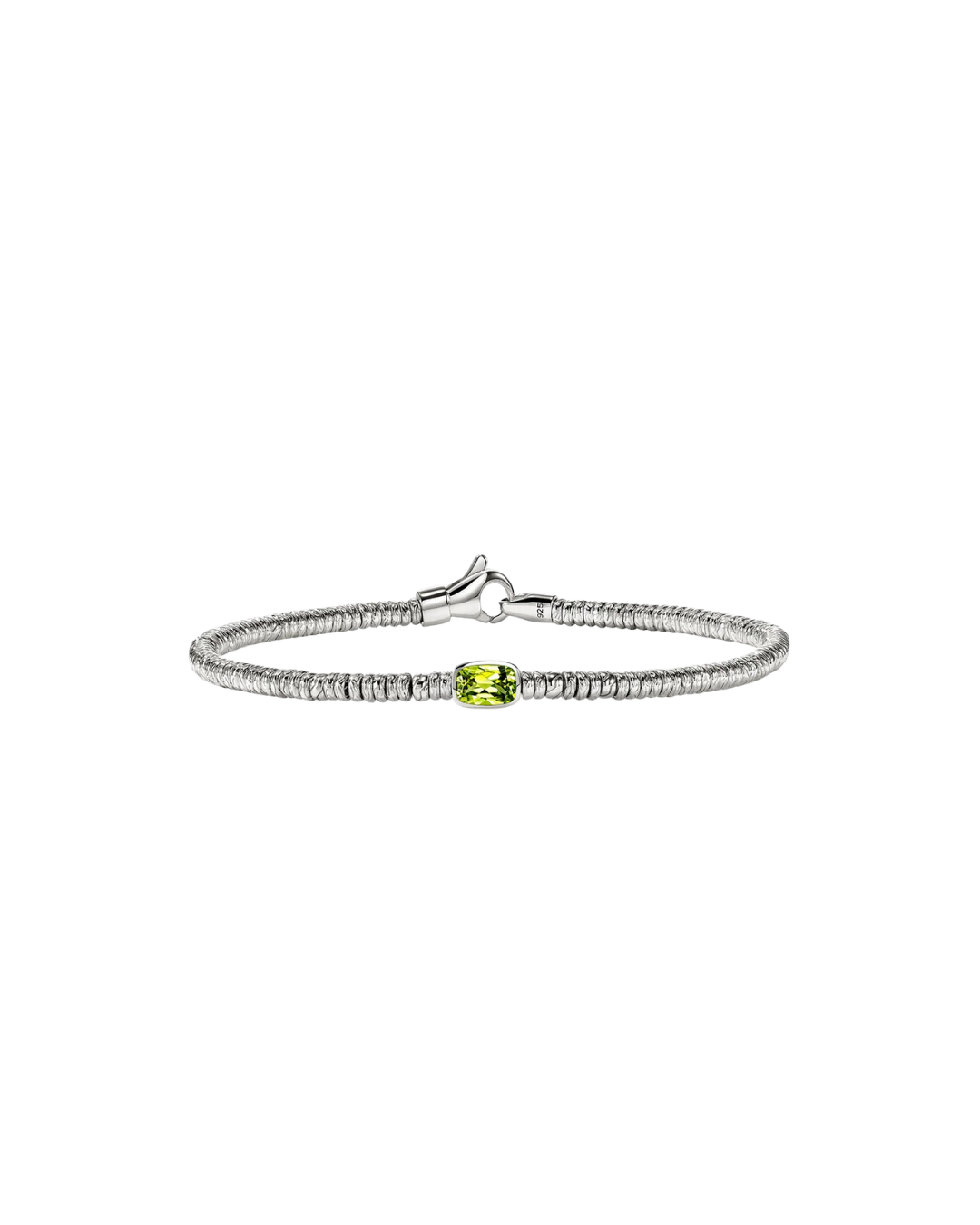 HEISHI GEM BRACELET, STERLING SILVER, PERIDOT