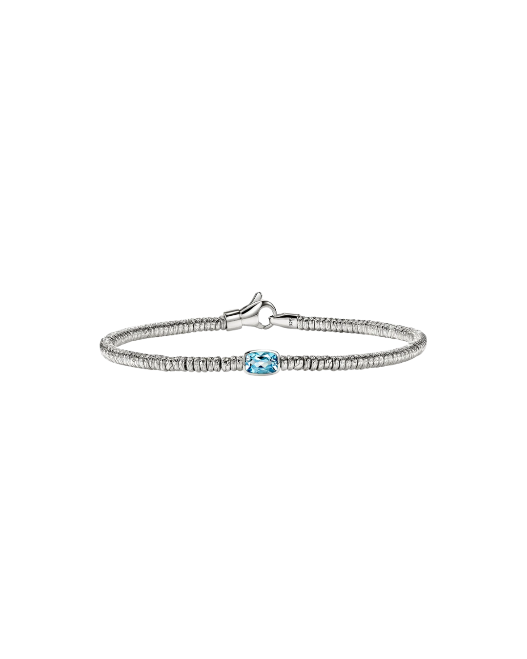 HEISHI GEM BRACELET, STERLING SILVER, SWISS BLUE TOPAZ