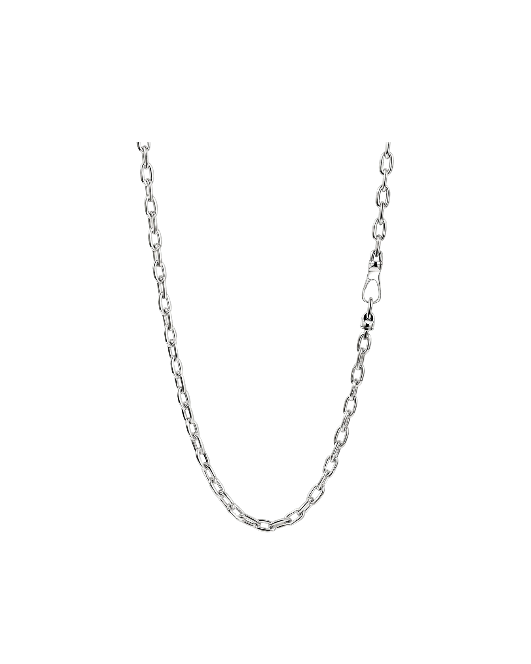 Oval Link Necklace 22"", Sterling Silver 5mm