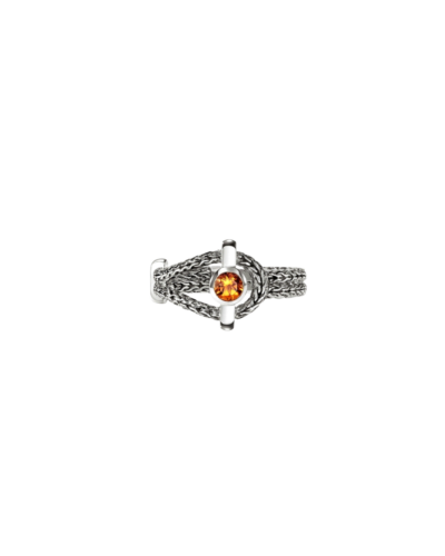 ICON RING, STERLING SILVER, MADEIRA CITRINE, 4MM