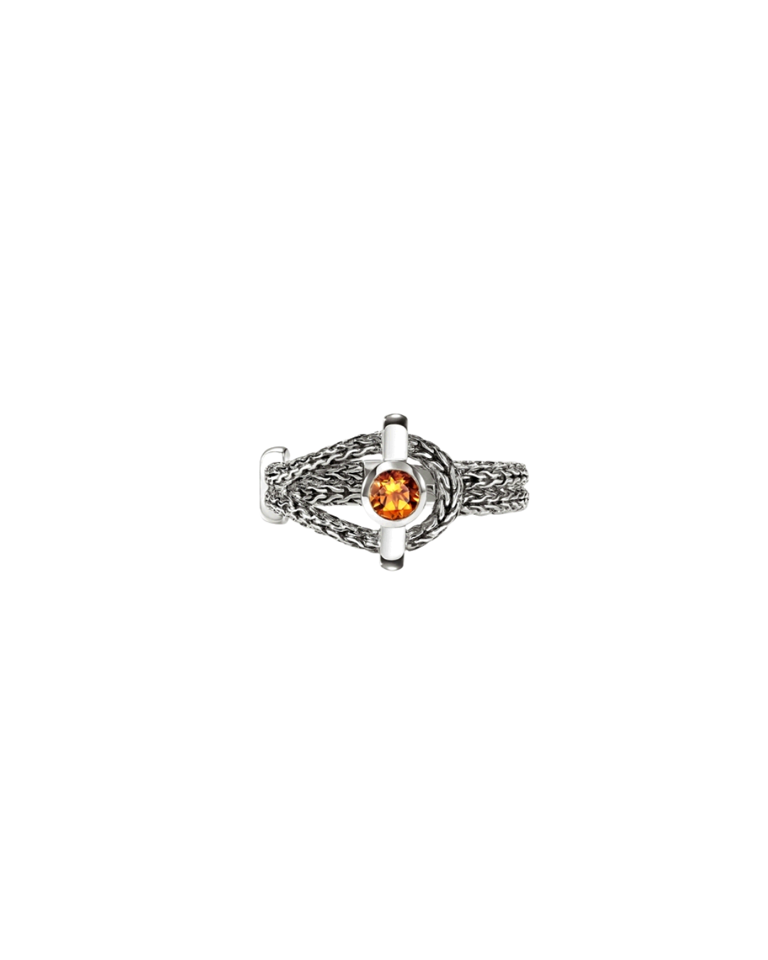 ICON RING, STERLING SILVER, MADEIRA CITRINE, 4MM