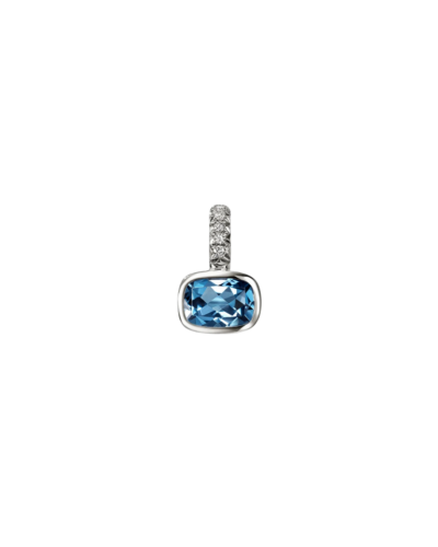 John Hardy Heishi Gem Charm Sterling Silver with Peridot & Diamonds