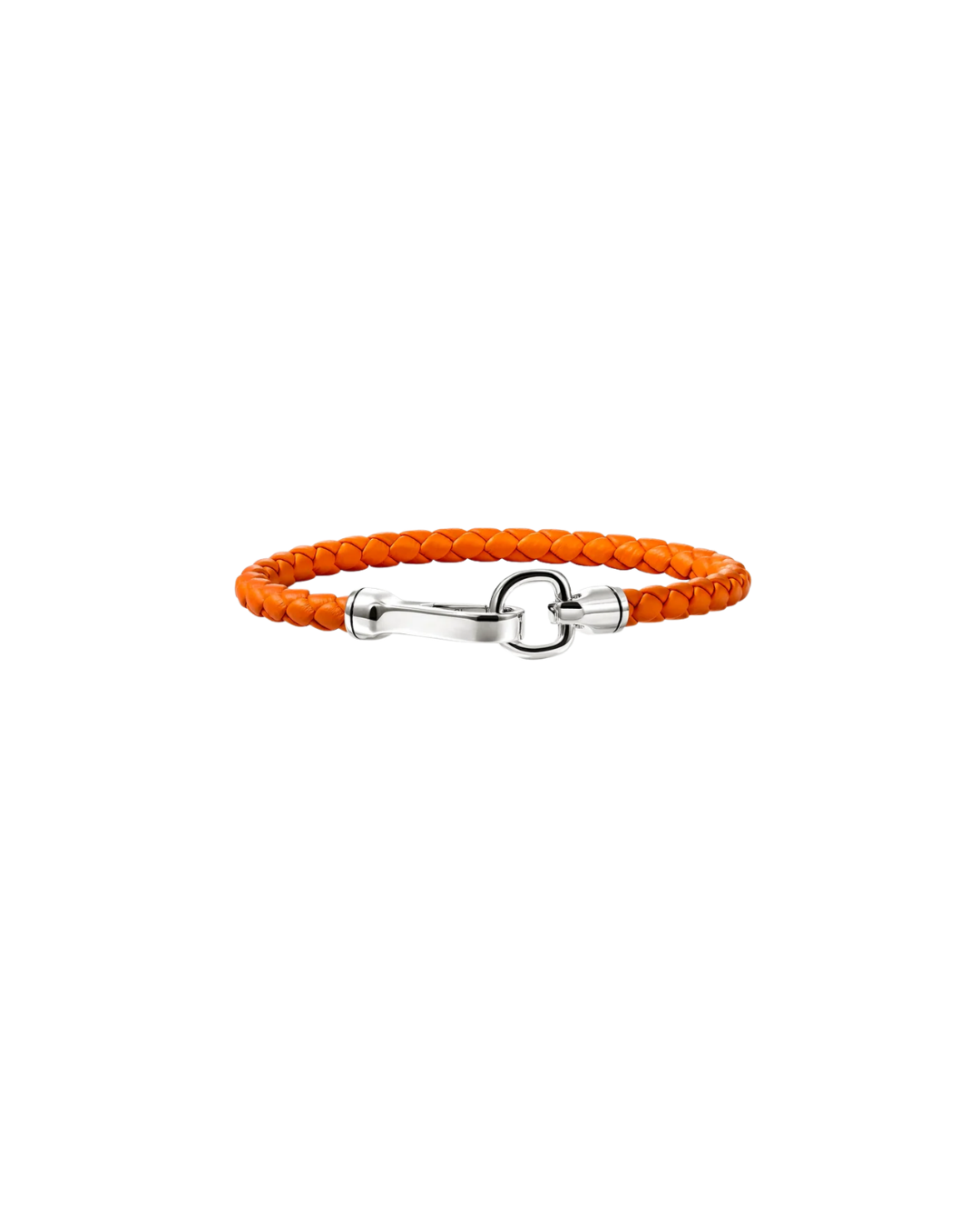 HOOK CLASP BRACELET, STERLING SILVER, LEATHER, 5MM