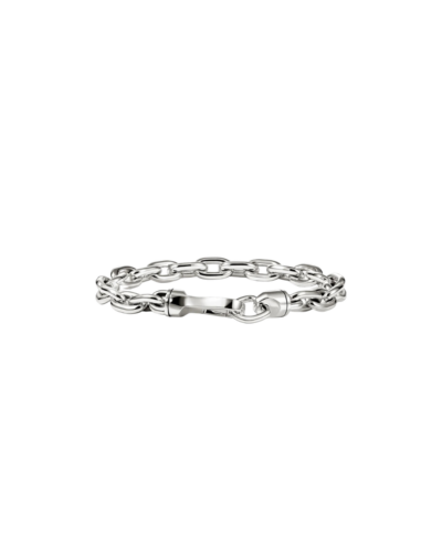 OVAL LINK BRACELET, STERLING SILVER, 8MM