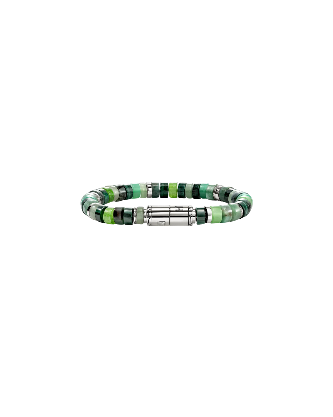 HEISHI BRACELET, STERLING SILVER, EMERALD