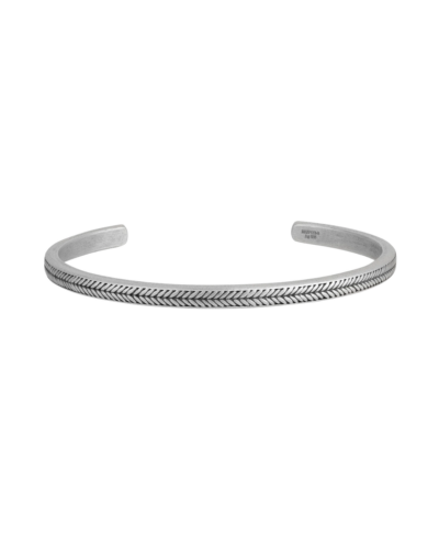 Sterling Silver Cuff Bracelet, Chevron, 4.5mm Wide
