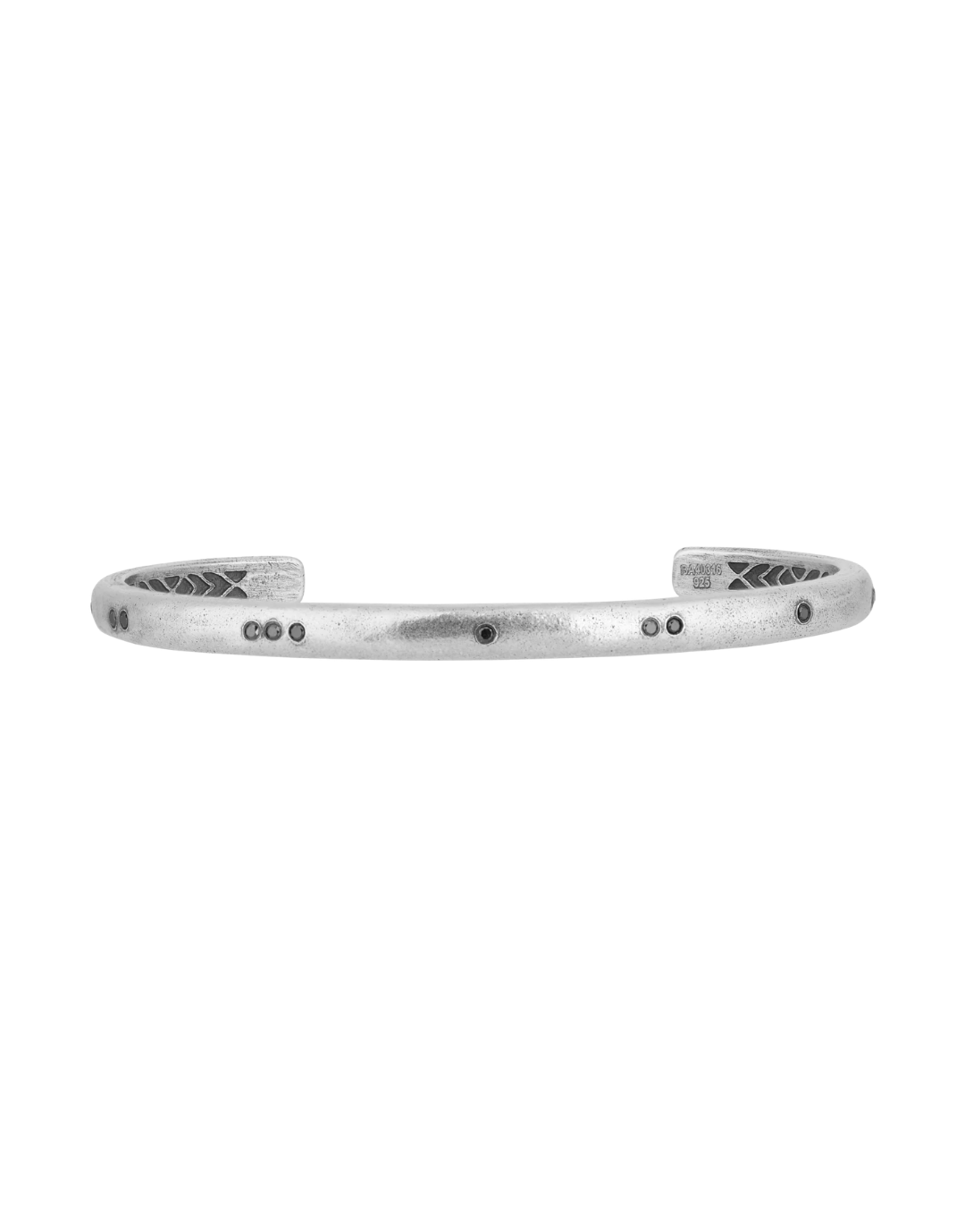Sterling Silver Black Diamond Cuff