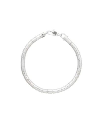 Sterling Silver Large Tube Bead Bracelet