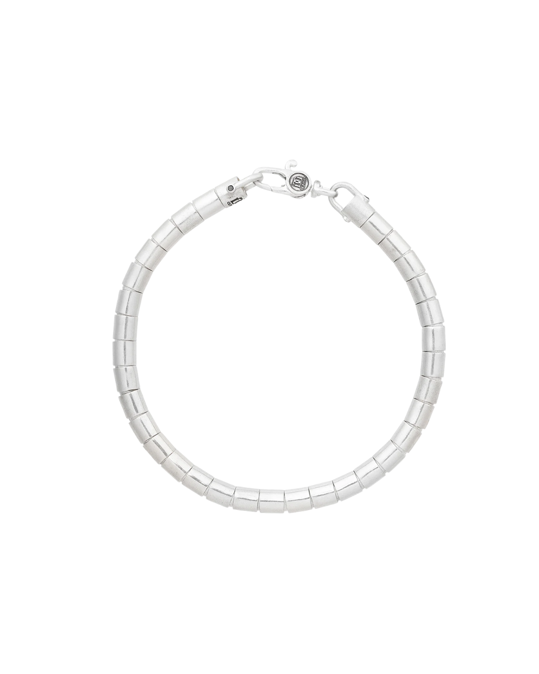 Sterling Silver Large Tube Bead Bracelet