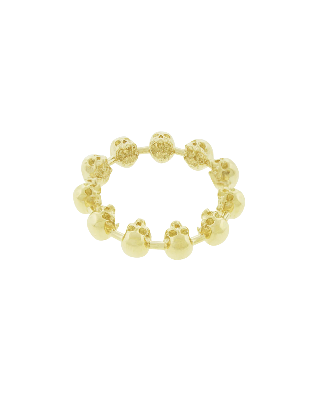 14K Gold Crown Chakra Skull Ring