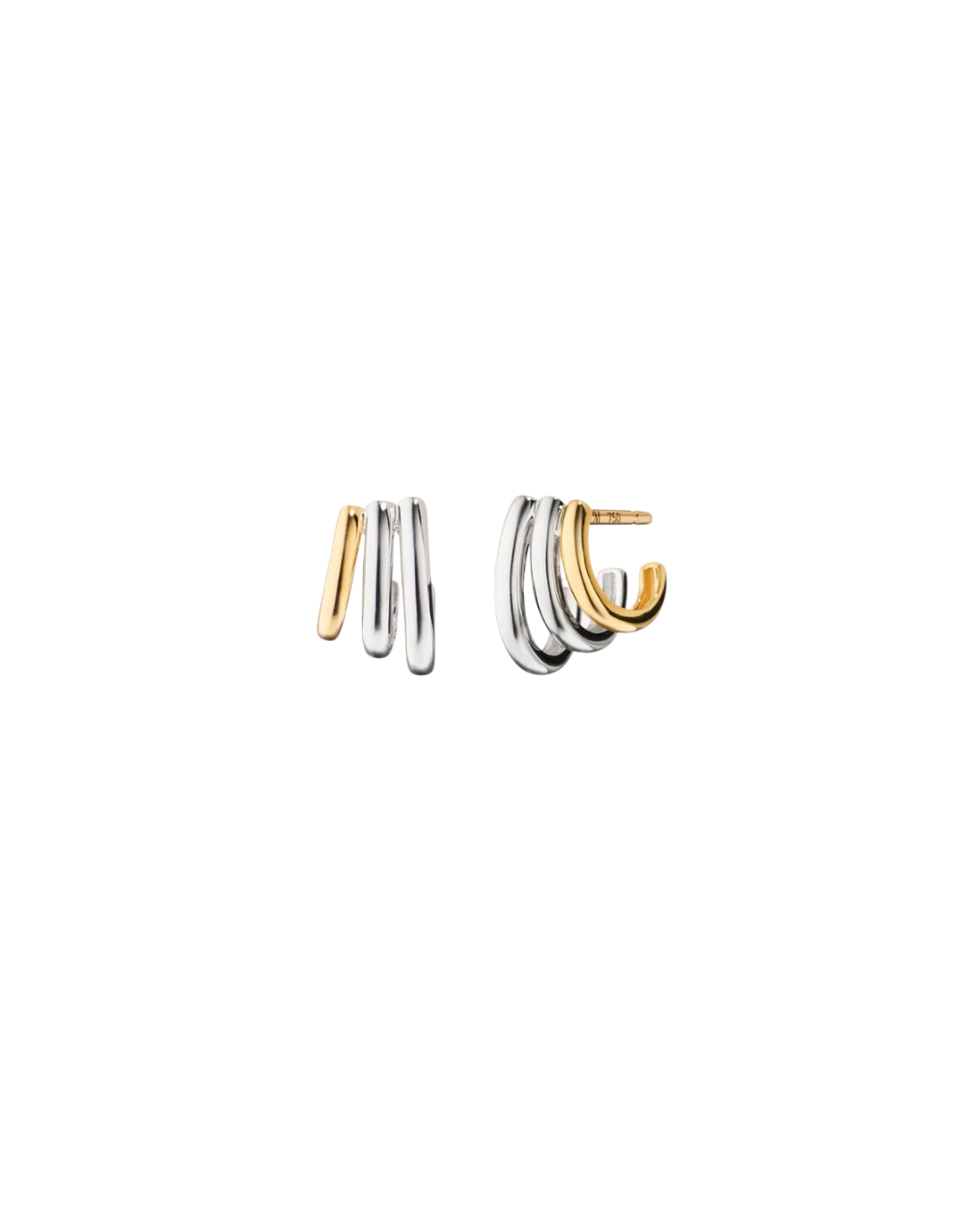 Two Tone Rings Of Saturn Earrings