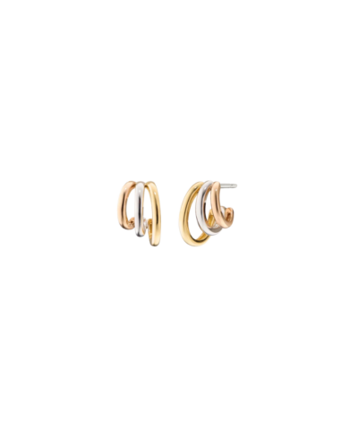 Monica Rich Kosann Rings of Saturn Earrings 18K Yellow, Rose & White Gold