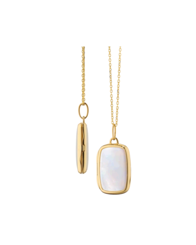 Monica Rich Kosann Slim Britt Gold Locket Necklace