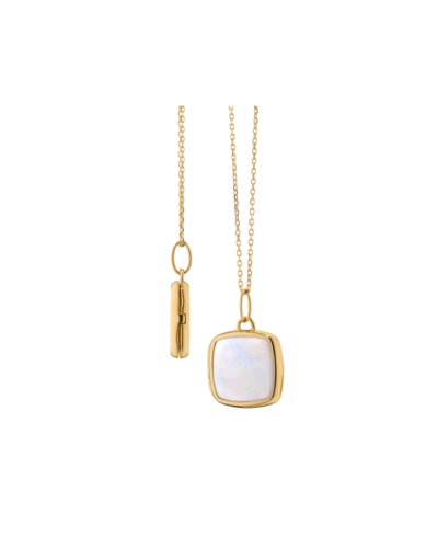 Monica Rich Kosann Slim Viv Gold Locket Necklace