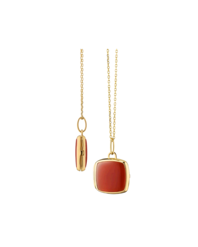 Monica Rich Kosann Slim Viv 18K Yellow Gold Locket Necklace