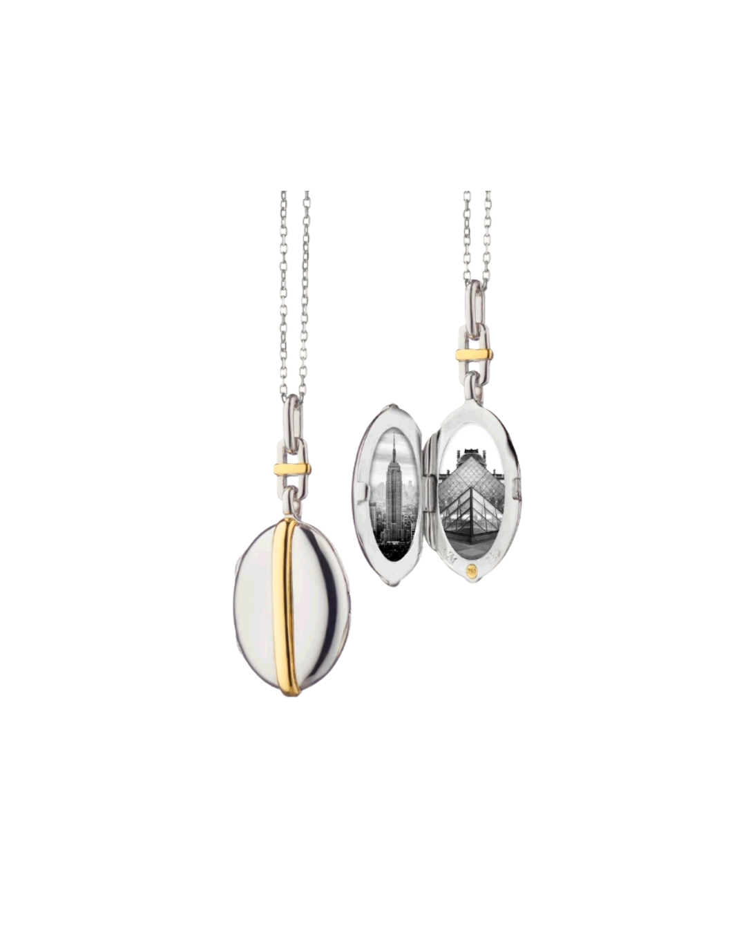 Tess Slim Oval Locket Necklace