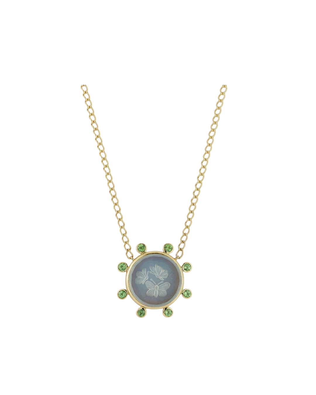18K Yellow Gold Small Butterfly Caspian Necklace