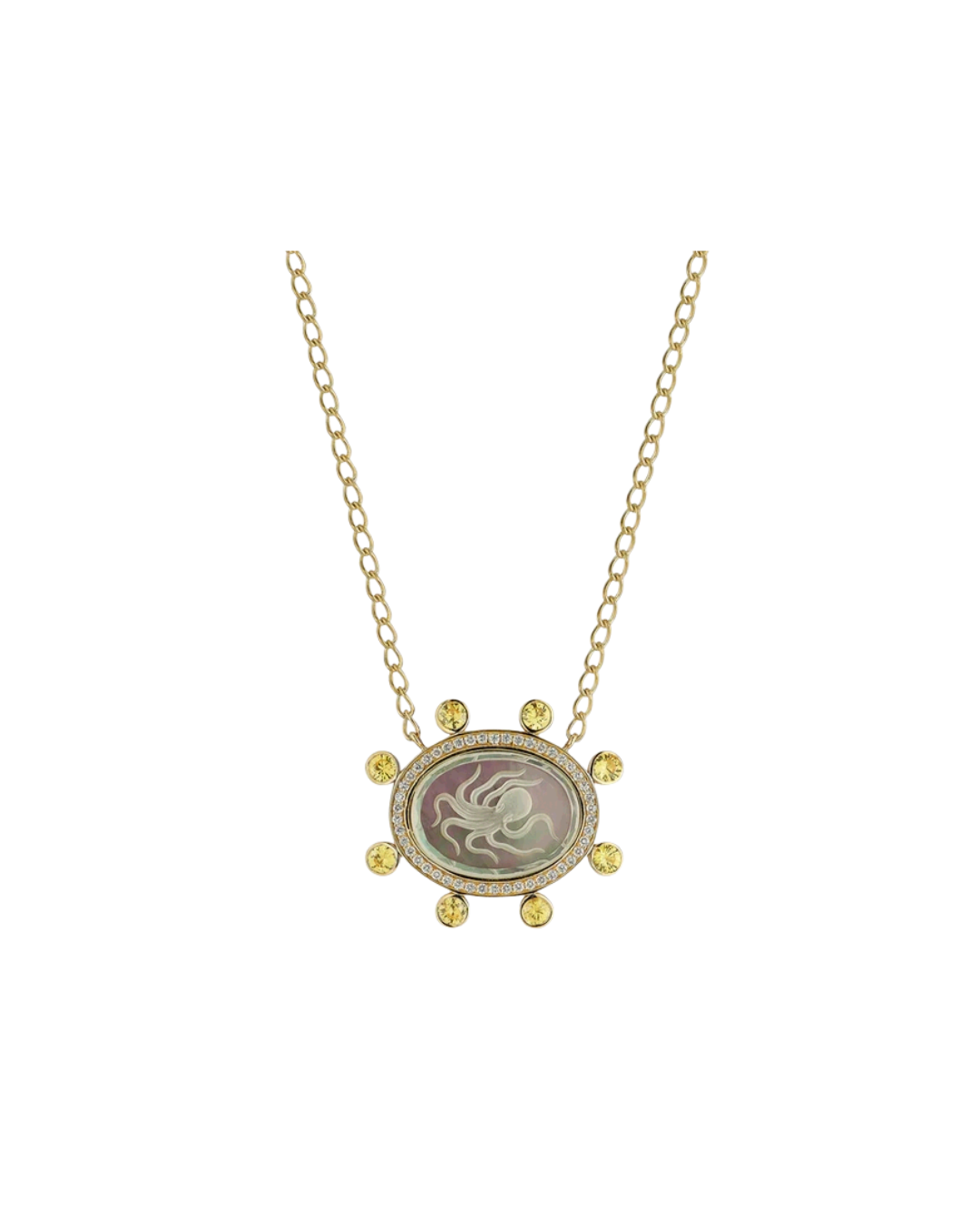18K Yellow Gold Large Octopus Caspian Necklace