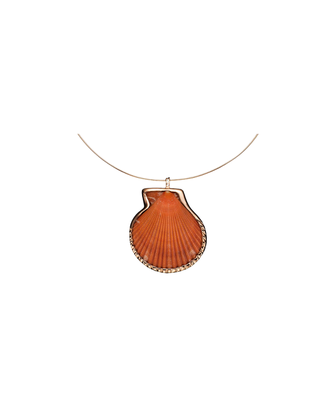 Dezso's 18KRG Palm Beach Clam Shell Pendant with Onyx