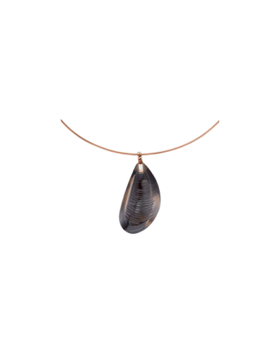 18Krg Carved Smokey Quartz Lar