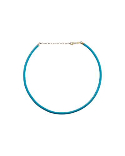 Julia Chafé Turquoise Leather Cord Necklace