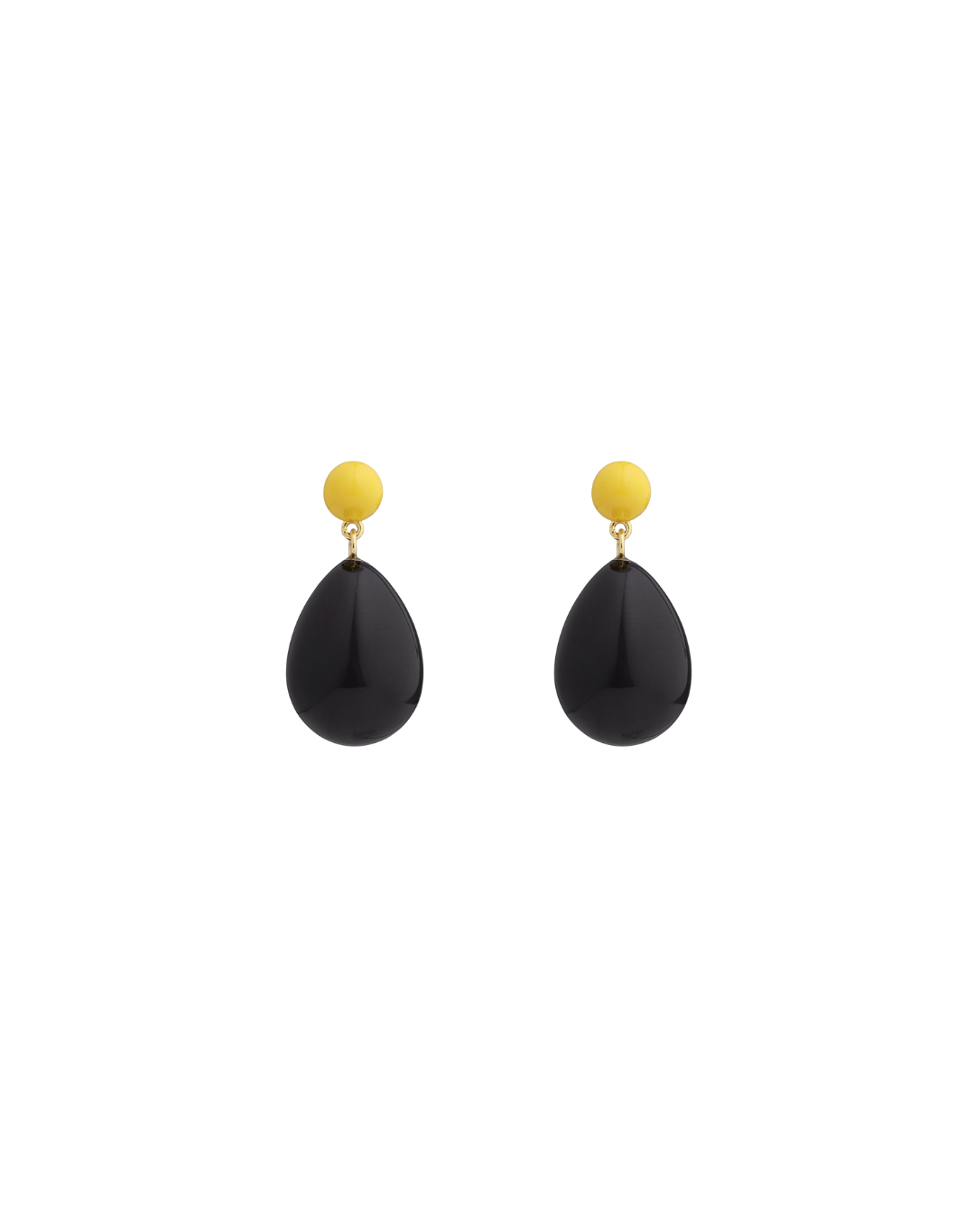 Mini Yellow and Black Blend Drop Earrings