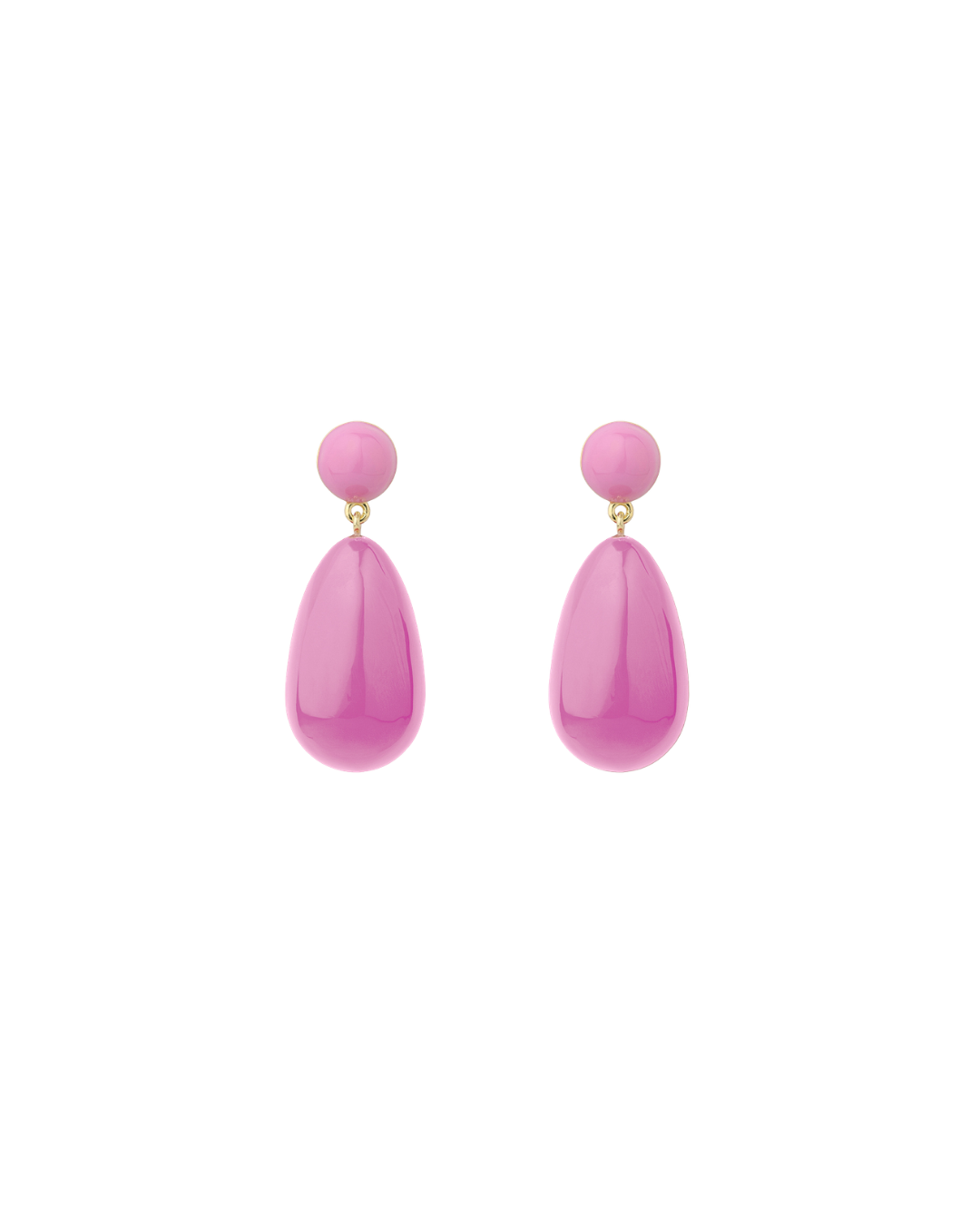 Large Pink Drop Earrings