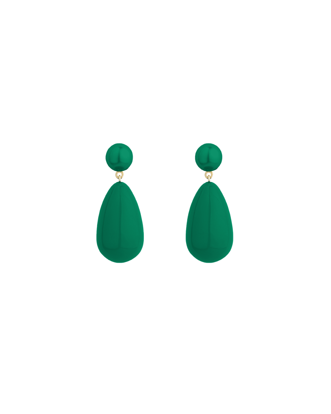 Large Green Drop Earrings