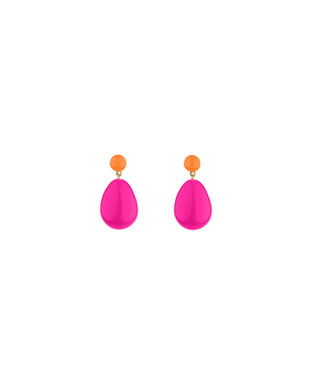 Mini Blend Orange and Pink Drop Earrings