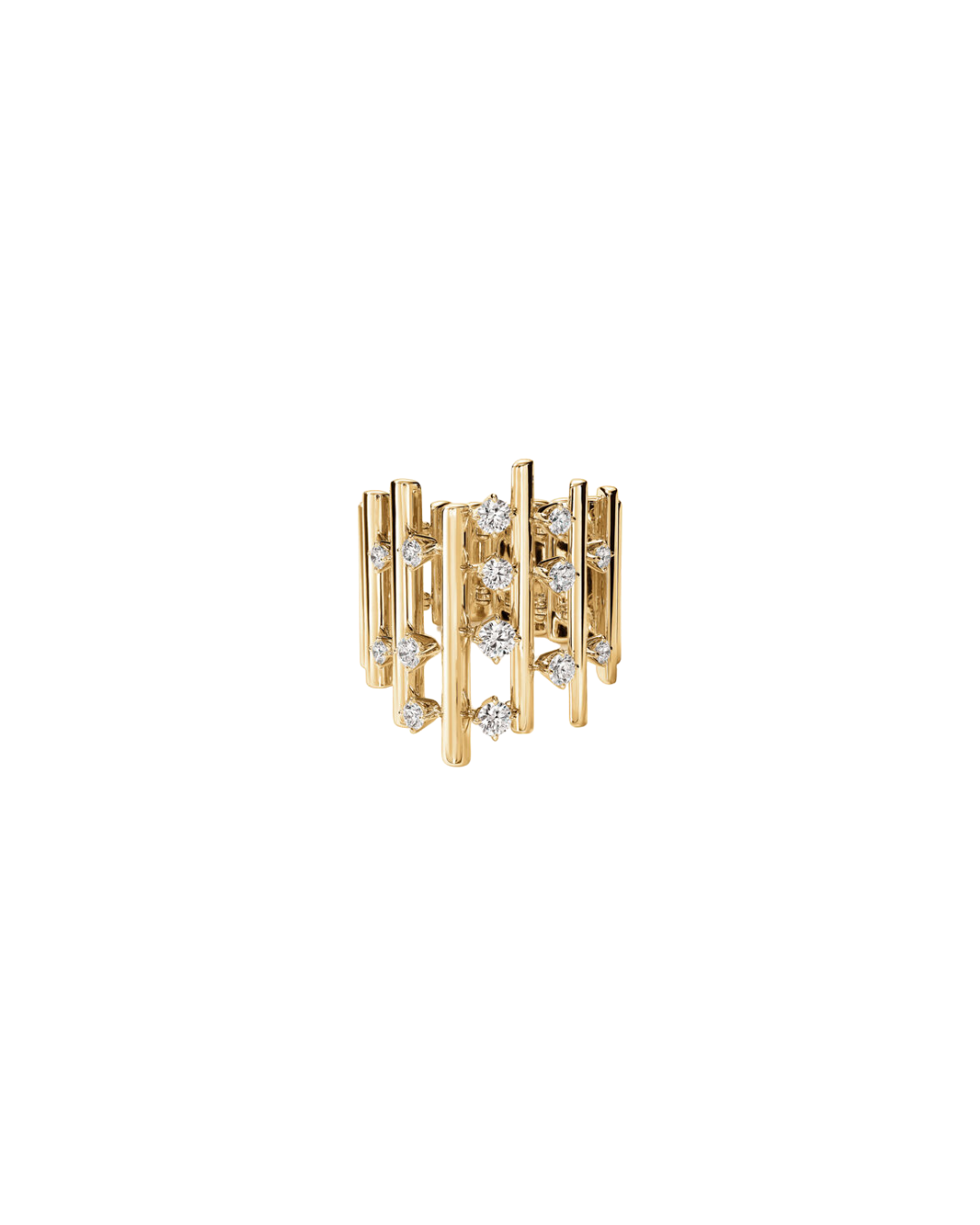 Barre Multi-Row Diamond Ring, Size 6.50