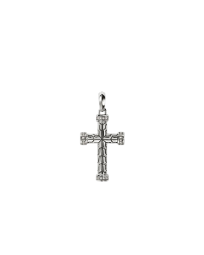 John Hardy Essentials Spiritual Diamond Pavé Cross Pendant