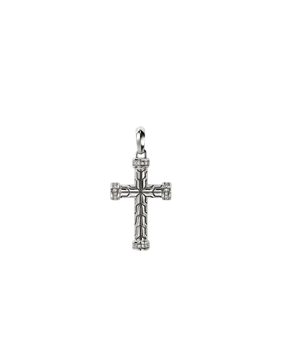 John Hardy Essentials Spiritual Diamond Pavé Cross Pendant