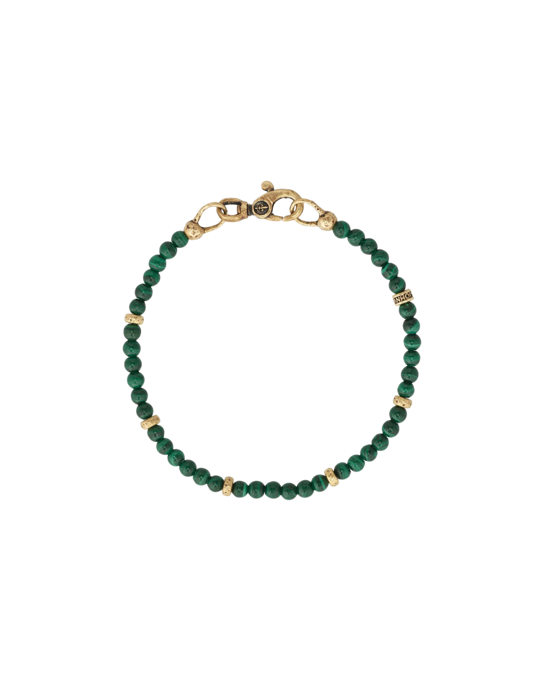 Brass Malachite Cabochon Bracelet
