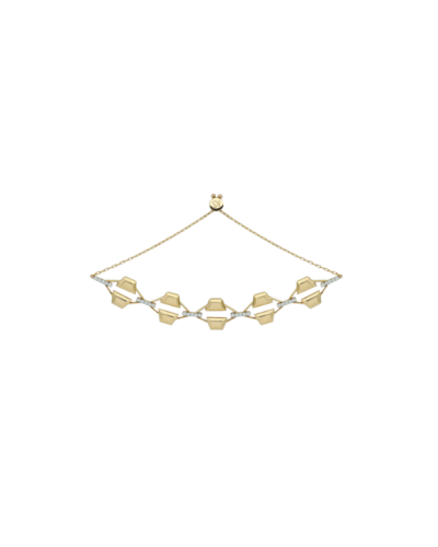 18YKG Mingle Trapeze Edge Diamond Duo Bracelet