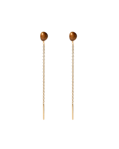 Tiger Eye Lyra Earrings