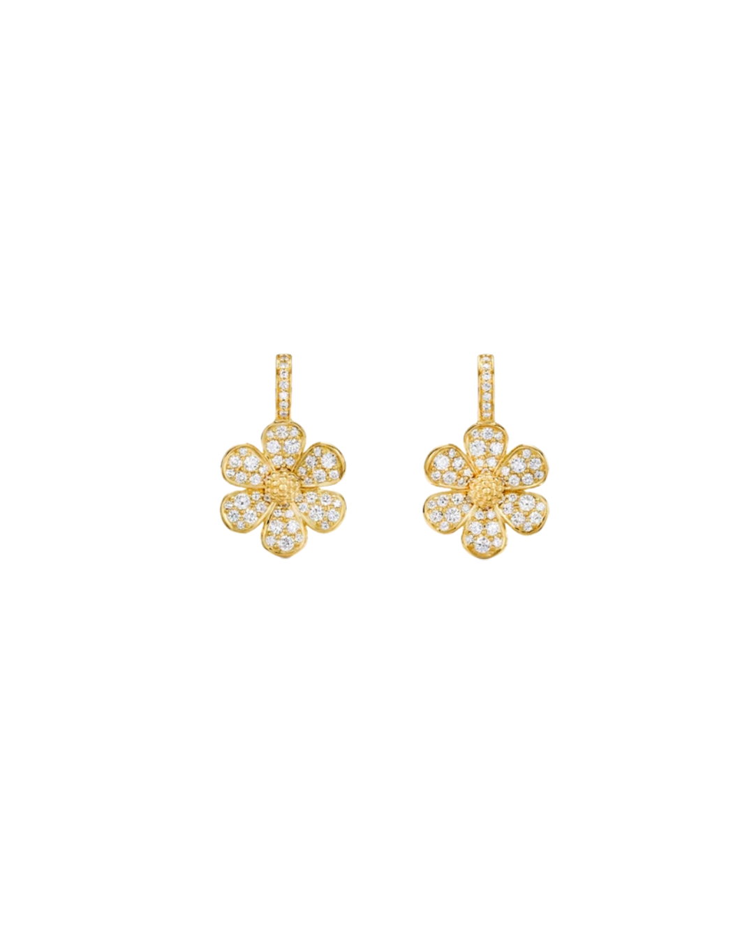 18K Snow Flower Earrings