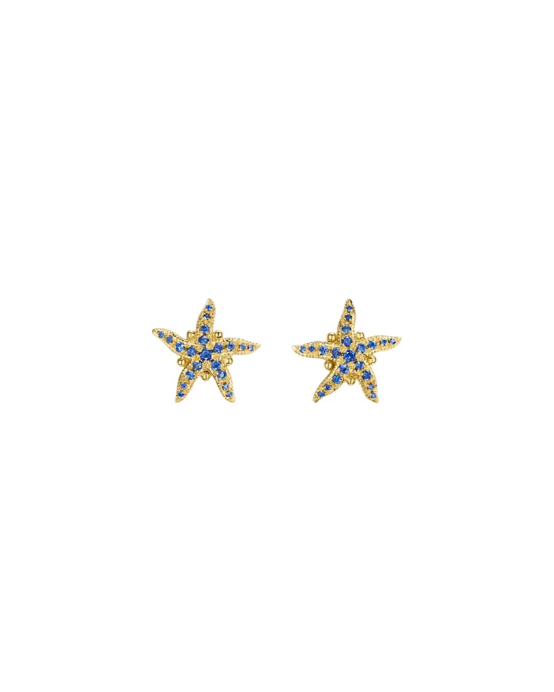 Temple St. Clair Blue Sapphire Sea Star Earrings