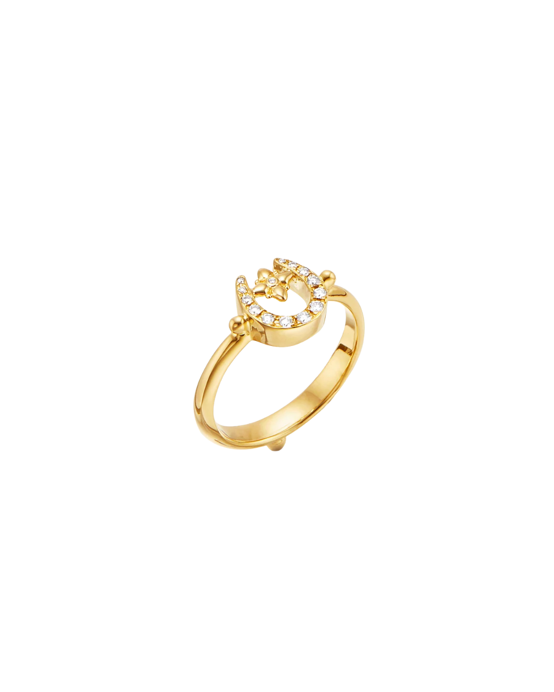 18 YKG Horseshoe Ring Size 6.5