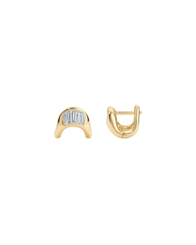 ZAHN-Z's 14KYG Petite ZAHA Earrings with Baguette Diamonds